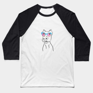 dog in beautiful fashionable glasses Baseball T-Shirt